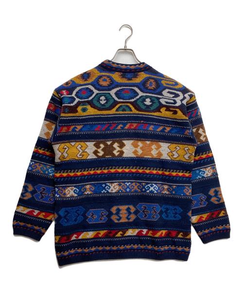 KENZO（ケンゾー）KENZO (ケンゾー) マルチカラーニット ベージュ×ブルー サイズ:-の古着・服飾アイテム