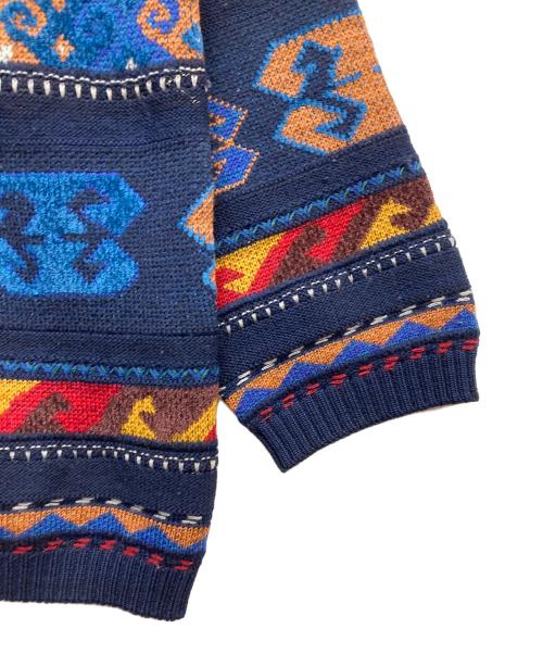 KENZO（ケンゾー）KENZO (ケンゾー) マルチカラーニット ベージュ×ブルー サイズ:-の古着・服飾アイテム