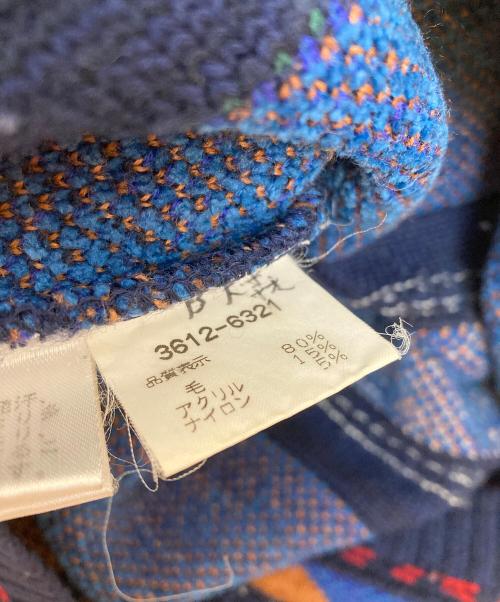 KENZO（ケンゾー）KENZO (ケンゾー) マルチカラーニット ベージュ×ブルー サイズ:-の古着・服飾アイテム