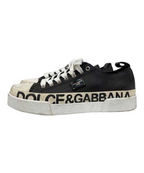 DOLCE & GABBANA（ドルチェ＆ガッバーナ）DOLCE & GABBANA (ドルチェ＆ガッバーナ) ローカットスニーカー ブラック サイズ:39の古着・服飾アイテム