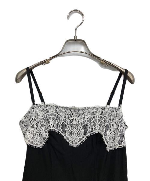HER LIP TO（ハーリップトゥ）Her lip to (ハーリップトゥ) キャミソールワンピース ベージュ×ブラック サイズ:Mの古着・服飾アイテム
