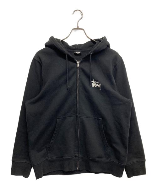 stussy（ステューシー）stussy (ステューシー) STOCK LOGO ZIP Hoodie ブラック サイズ:Sの古着・服飾アイテム