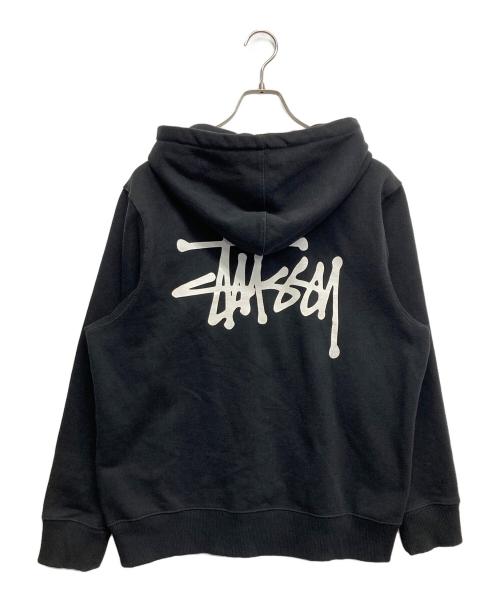 stussy（ステューシー）stussy (ステューシー) STOCK LOGO ZIP Hoodie ブラック サイズ:Sの古着・服飾アイテム