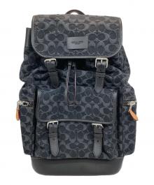 COACH（コーチ）の古着「Sprint Backpack In Signature Denim」｜ブラック