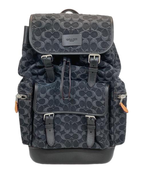 COACH（コーチ）COACH (コーチ) Sprint Backpack In Signature Denim ブラックの古着・服飾アイテム