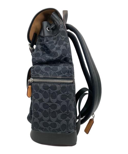 COACH（コーチ）COACH (コーチ) Sprint Backpack In Signature Denim ブラックの古着・服飾アイテム