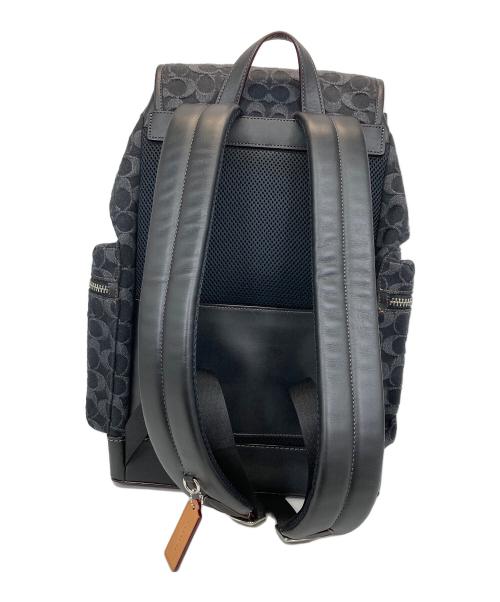 COACH（コーチ）COACH (コーチ) Sprint Backpack In Signature Denim ブラックの古着・服飾アイテム
