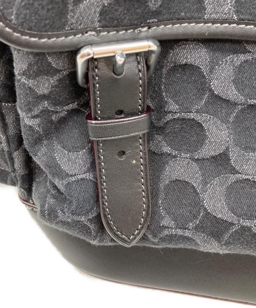 COACH（コーチ）COACH (コーチ) Sprint Backpack In Signature Denim ブラックの古着・服飾アイテム