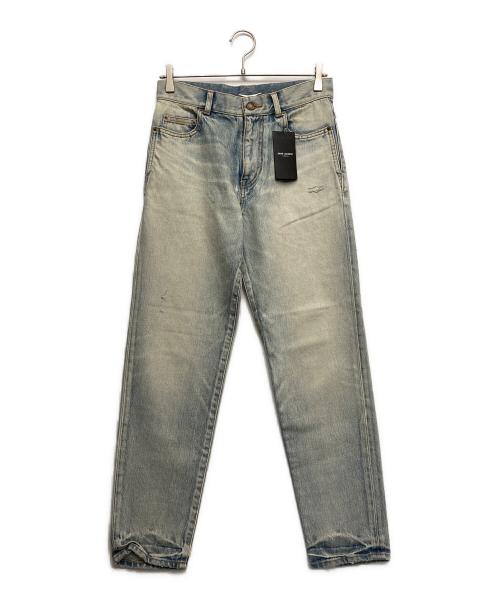 Saint Laurent Paris（サンローランパリ）Saint Laurent Paris (サンローランパリ) ダメージウォッシュ加工デニムパンツ ブルー サイズ:71cm (W28)の古着・服飾アイテム