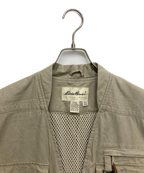 Eddie Bauer（エディーバウアー）Eddie Bauer (エディーバウアー) フィッシングベスト ベージュ サイズ:Mの古着・服飾アイテム