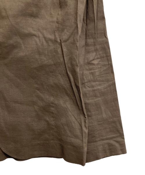 theory luxe（セオリーリュクス）theory luxe (セオリーリュクス) リネンブレンドノーカラージャケット ブラウン サイズ:36の古着・服飾アイテム