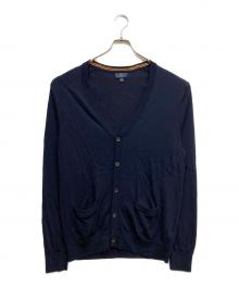 BROOKS BROTHERS（ブルックスブラザーズ）の古着「メリノウールカーディガン」｜ネイビー