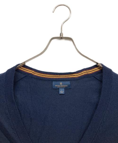 BROOKS BROTHERS（ブルックスブラザーズ）BROOKS BROTHERS (ブルックスブラザーズ) メリノウールカーディガン ネイビー サイズ:Lの古着・服飾アイテム