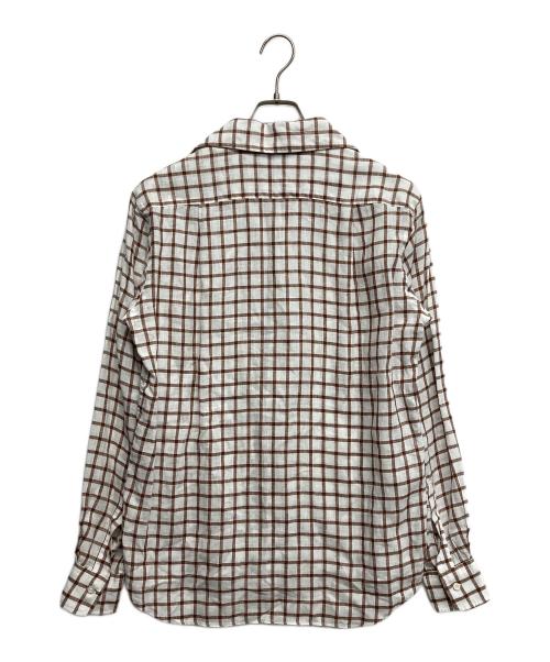 TOMORROW LAND（トゥモローランド）TOMORROW LAND (トゥモローランド) フレンチカラーリネンシャツ ブラウン サイズ:不明の古着・服飾アイテム