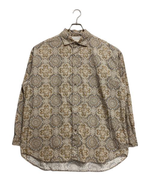 IROQUOIS（イロコイ）IROQUOIS (イロコイ) 総柄ペイズリーシャツ ベージュ サイズ:1の古着・服飾アイテム