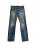 Hysteric Glamour（ヒステリックグラマー）の古着「スタッズ小窓ダメージデニムパンツ」｜インディゴ