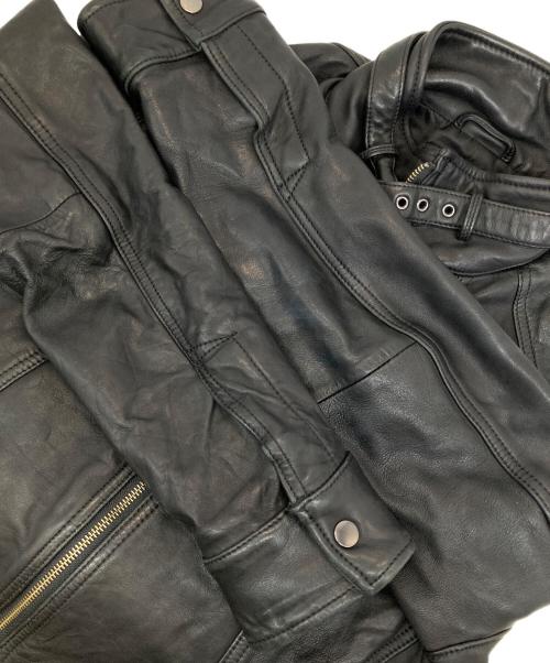 harfu（ハルフ）harfu (ハルフ) ラムレザージャケット ブラック サイズ:Mの古着・服飾アイテム