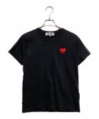 PLAY COMME des GARCONSプレイコムデギャルソン）の古着「ハート刺繍Tシャツ」｜ブラック