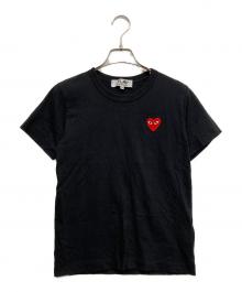 PLAY COMME des GARCONS（プレイコムデギャルソン）の古着「ハート刺繍Tシャツ」｜ブラック