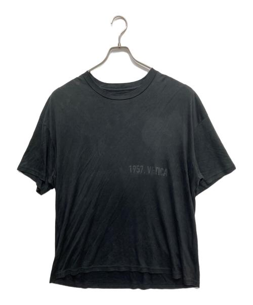 stein（シュタイン）stein (シュタイン) PRINT TEE HELVETICA ブラック サイズ:Mの古着・服飾アイテム