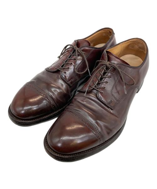 Alden（オールデン）ALDEN (オールデン) パンチドキャップトゥコードバンシューズ バーガンディー サイズ:9 1/2Dの古着・服飾アイテム