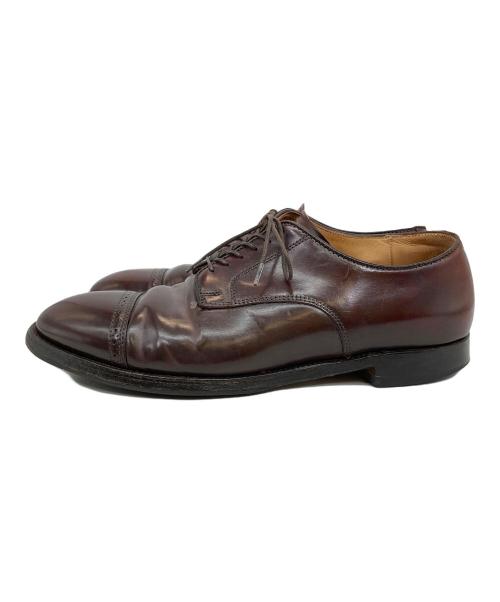 Alden（オールデン）ALDEN (オールデン) パンチドキャップトゥコードバンシューズ バーガンディー サイズ:9 1/2Dの古着・服飾アイテム