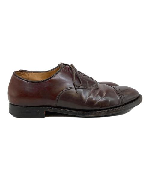 Alden（オールデン）ALDEN (オールデン) パンチドキャップトゥコードバンシューズ バーガンディー サイズ:9 1/2Dの古着・服飾アイテム