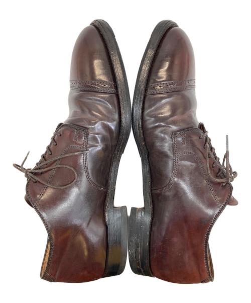 Alden（オールデン）ALDEN (オールデン) パンチドキャップトゥコードバンシューズ バーガンディー サイズ:9 1/2Dの古着・服飾アイテム