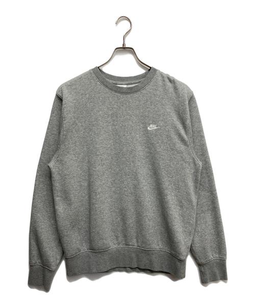 NIKE（ナイキ）NIKE (ナイキ) バッグプリントクルーネックスウェット グレー サイズ:Lの古着・服飾アイテム