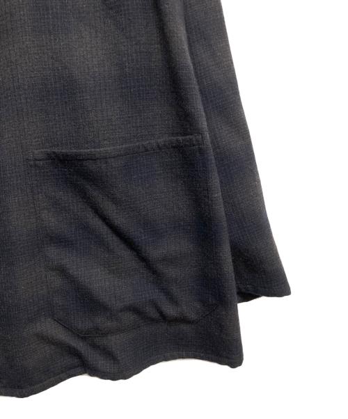 COMOLI（コモリ）COMOLI (コモリ) ウールチェック ショールカラージャケット ネイビー サイズ:2の古着・服飾アイテム