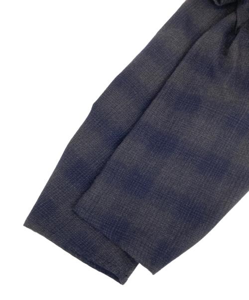 COMOLI（コモリ）COMOLI (コモリ) ウールチェック ショールカラージャケット ネイビー サイズ:2の古着・服飾アイテム