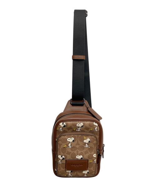 COACH（コーチ）COACH (コーチ) シグネチャー スヌーピー プリントバッグ ブラウンの古着・服飾アイテム