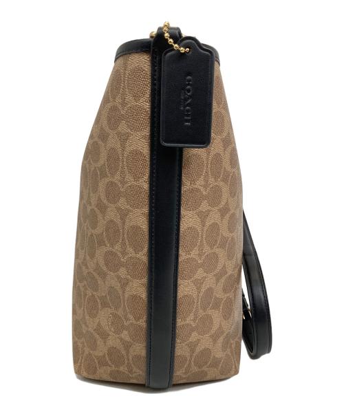 COACH（コーチ）COACH (コーチ) シティ ラージ バケット バッグ・シグネチャー キャンバス ブラウンの古着・服飾アイテム