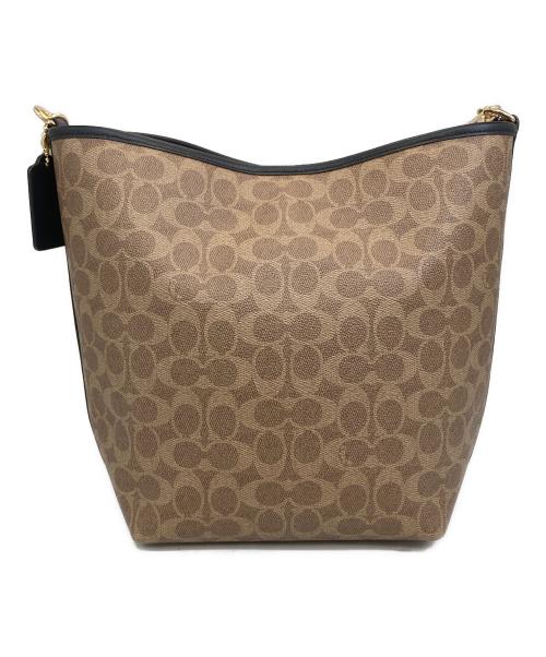 COACH（コーチ）COACH (コーチ) シティ ラージ バケット バッグ・シグネチャー キャンバス ブラウンの古着・服飾アイテム