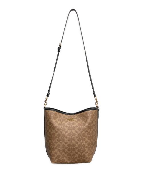 COACH（コーチ）COACH (コーチ) シティ ラージ バケット バッグ・シグネチャー キャンバス ブラウンの古着・服飾アイテム