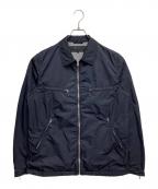 COMME des GARCONS HOMMEコムデギャルソン オム）の古着「ナイロンジップアップジャケット」｜ネイビー