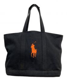 RALPH LAUREN（ラルフローレン）の古着「キャンバストートバッグ」｜ブラック