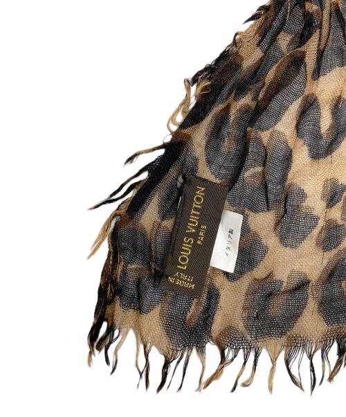 LOUIS VUITTON（ルイ ヴィトン）LOUIS VUITTON (ルイ ヴィトン) カシミヤシルクレオパードストール ブラウンの古着・服飾アイテム