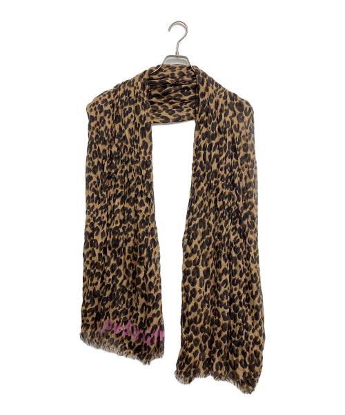 LOUIS VUITTON（ルイ ヴィトン）LOUIS VUITTON (ルイ ヴィトン) カシミヤシルクレオパードストール ブラウンの古着・服飾アイテム