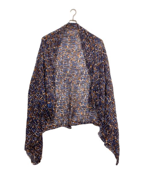 LOUIS VUITTON（ルイ ヴィトン）LOUIS VUITTON (ルイ ヴィトン) カシミヤシルク混総柄ストール ネイビーの古着・服飾アイテム