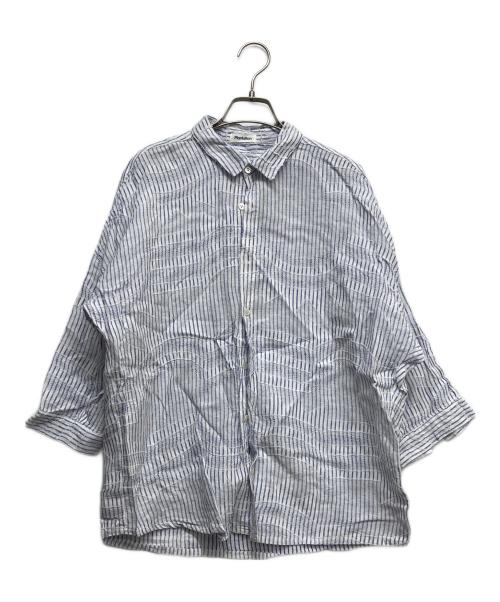 plantation（プランテーション）Plantation (プランテーション) リネン混シャツ ホワイト サイズ:Mの古着・服飾アイテム
