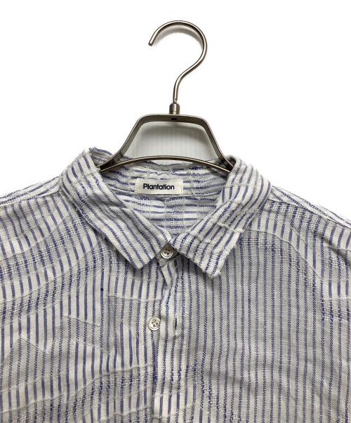 plantation（プランテーション）Plantation (プランテーション) リネン混シャツ ホワイト サイズ:Mの古着・服飾アイテム