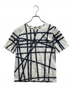 HERMESエルメス）の古着「ボルデュック リボンプリントtシャツ」｜ホワイト