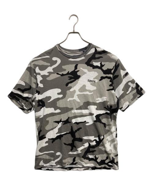 SUPREME（シュプリーム）Supreme (シュプリーム) Washed S S Top カモ柄ロゴ刺繍Tシャツ グレー サイズ:Mの古着・服飾アイテム
