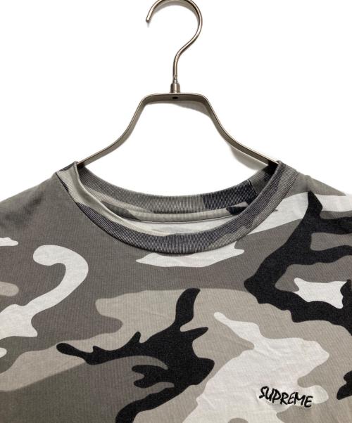 SUPREME（シュプリーム）Supreme (シュプリーム) Washed S S Top カモ柄ロゴ刺繍Tシャツ グレー サイズ:Mの古着・服飾アイテム