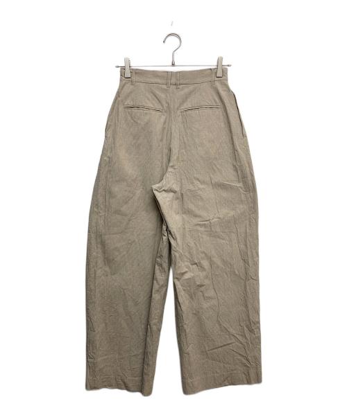 anuke（アンヌーク）anuke (アンヌーク) Check Tuck Pants ベージュ サイズ:36の古着・服飾アイテム