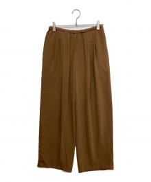 CLANE（クラネ）の古着「DRAWSTRING LOOSE TUCK PANTS」｜ブラウン