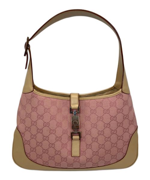 GUCCI（グッチ）GUCCI (グッチ) ジャッキー GG柄ワンショルダーバッグ ピンクの古着・服飾アイテム