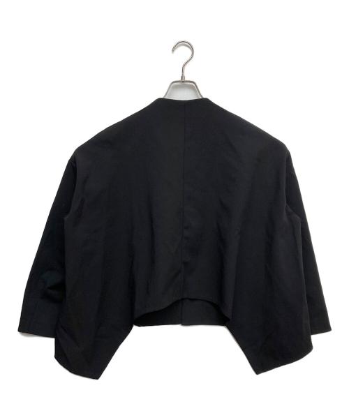 ENFOLD（エンフォルド）ENFOLD (エンフォルド) ライトダブルクロス ショートジャケット ブラック サイズ:36の古着・服飾アイテム