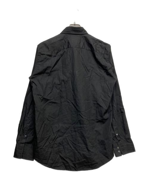 JIL SANDER（ジルサンダー）JIL SANDER (ジルサンダー) 刺繍コットンシャツ ブラック サイズ:40の古着・服飾アイテム